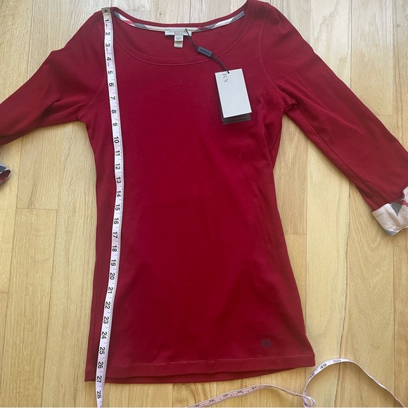 Burberry Brit Military Red Tunic 3/4 Sleeve NWT - Picture 9 of 10